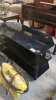 BLACK GLASS TV CABINET & COFFEE TABLE - 3