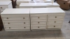 2 CREAM CHEST DRAWERS DRESSING TABLE & STOOL