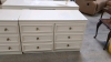 2 CREAM CHEST DRAWERS DRESSING TABLE & STOOL - 2