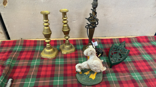 BOX CANDLESTICKS LAMP & DOORSTOP