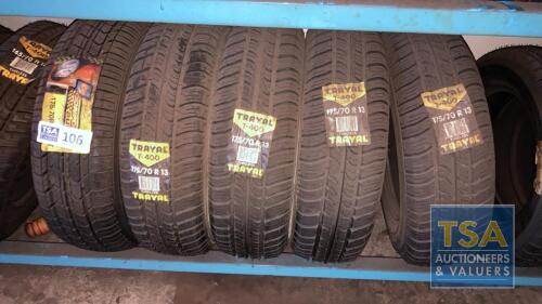 5 No. Trayal and Comfort Tyres 175/70 R13