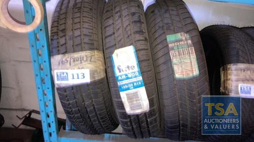 3 No. Tyres - Various 165/80 R13