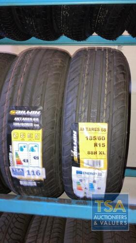 2 No. Sailwin Tyres 185/60 R15