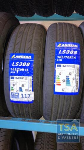 2 No. Landsail Tyres 165/70 R14