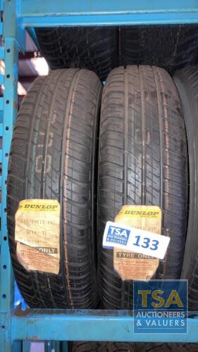 2 No. Dunlop Tyres 165/80 R13