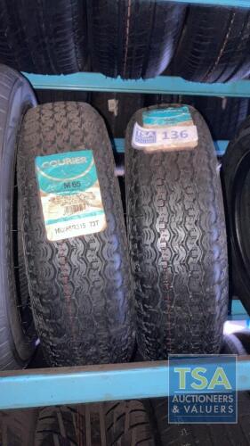 2 No. Courier Tyres 160/65 R15