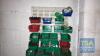 Quantity Wall Mounted Plastic Parts Bins c/w Quantity Nuts, - 5