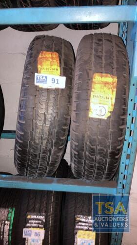 2 No Stunner Tyres 185/75 R14