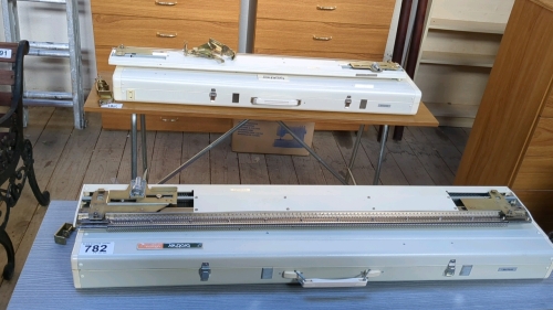2 BROTHER KNITTING MACHINES TABLES & ACCESSORIES