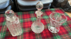 BOX-GLASSWARE DECANTERS VASES GLASSES ETC - 4