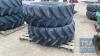 2 X 600/65 R38 CONTINENTAL TYRES