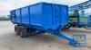 12 TON TRAILER WITH SILAGE SIDES + HYD BACK DOOR