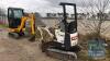 BOBCAT E10, YEAR - 2010 , HOURS - 3350, C/W 2 BUCKETS , PLUS VAT - 3