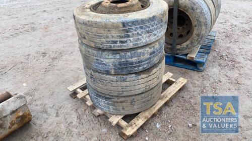 PALLET OF LORRY WHEELS