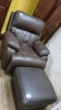 BROWN RECLING CHAIR & FOOT STOOL