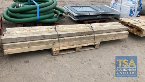 10' X 4" LONG WOODEN POSTS