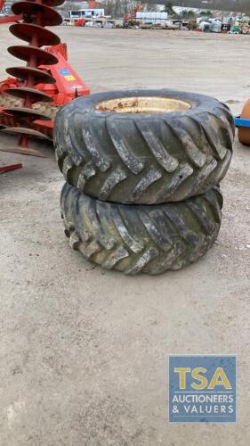 2 X WHEELS & TYRES 500/60/22.5