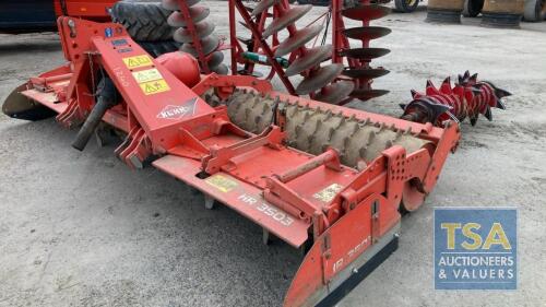 KUHN HR 3503 POWER HARROW WITH PACKER ROLLER AND LEVELING