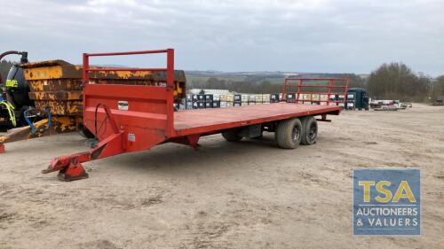 PORTEQUIP 28FT BALE TRAILER ON FLOTATION WHEELS