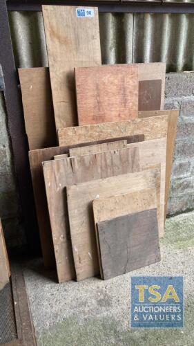 Various Sheets of Plywood Offcuts