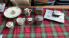 ASSORTED XMAS ITEMS SPODE CAKE STAND ETC