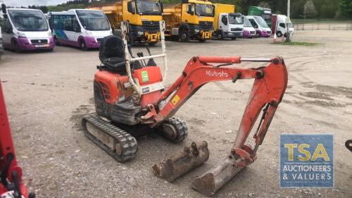 Kubota U10-3, Year 2010, 2949 Hours Displayed, PLUS VAT ,