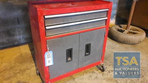 Red Trolley Tool Chest