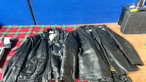 2 LEATHER JACKETS & TROUSERS