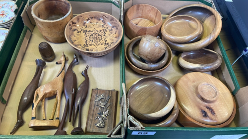 2 BOXES WOODENWARE