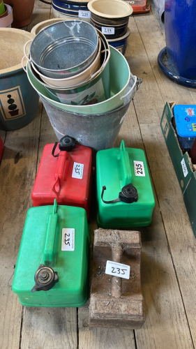 PAIL BINS PETROL CANS & WEIGHT