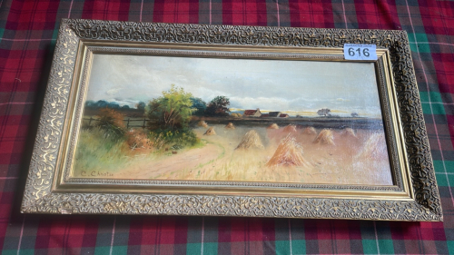 OIL PAINTING STOOKS C CHRISTIE