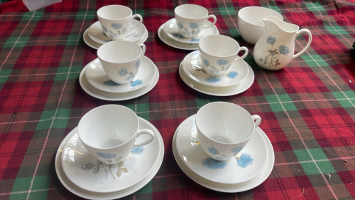 WEDGWOOD ICE ROSE TEA SET