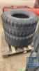 5 X TRAILER TYRES 19.5 SUPER SINGLES - 2