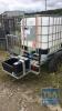 IBC WATER BOWSER WITH 12 GALLON SELF FILLING TROUGH. LIGHTS & - 2