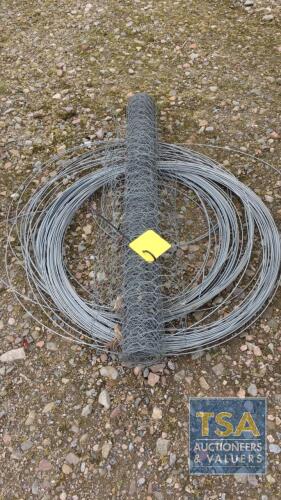 PART ROLL RABBIT NETTING + PLAIN WIRE