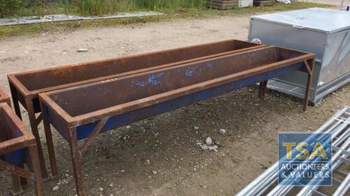 2 CATTLE FEED TROUGHS