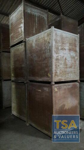 5 No. Metal 1000kg Capacity Cereal Storage Bins