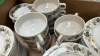 2 BOXES CUPS & SAUCERS SOUP BOWLS ETC - 3