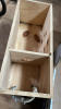 BOX-HORSE SHOE WINE RACK & 2 BOXES - 6