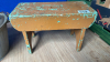 GALVANISED POT & WOODEN STOOL - 3