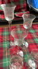 X2 BOX GLASS CANDLESTICKS, GLASSES ETC - 6