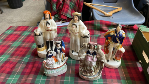 BOX OF STAFFORDSHIRE FIGURES