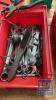 Box c/w Quantity Spanners, Hacksaw Etc - 2