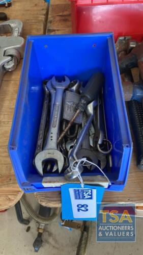 Box c/w Small Quantity Spanners