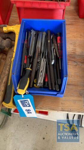 Box c/w Punches, Screwdrivers Etc