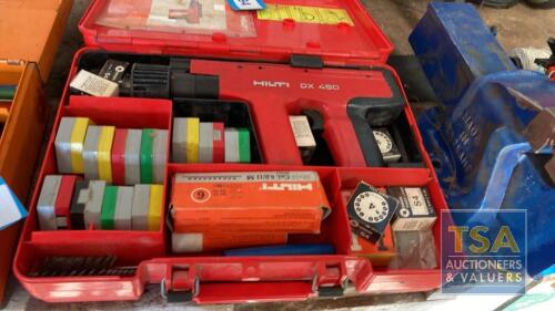 Hilti DX450 Nail Gun c/w Accessories