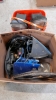2 BOXES CAR LIGHTS STEERING WHEEL ETC