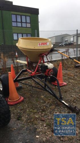 LOCIC TRAILED FERT SPREADER C/W HONDA 5HP ENGINE (NON-RUNNER)