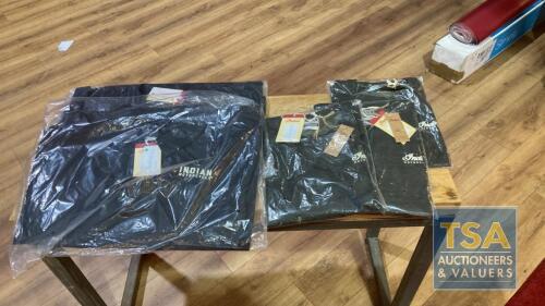 3 No. Indian Motorcycles Branded T-Shirts With 2 No. Burlington