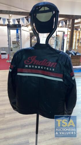 Indian Motorcycles Branded Armoured Leather Jacket - M -